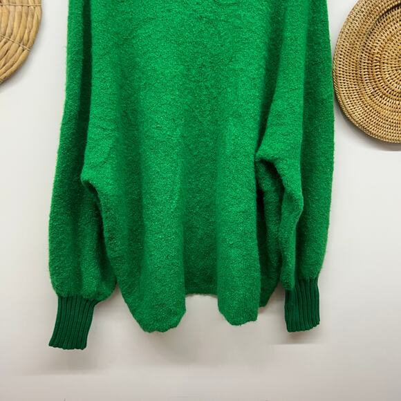 Offline by Aerie Oversized Turtleneck Sweater XL Green Cozy Knit Winter - Picture 5 of 7